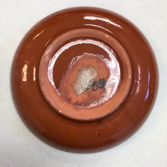 Polished folk Art/pyrography/decorative wall plate/great for gallery wall/c pics - Picture 4 of 7